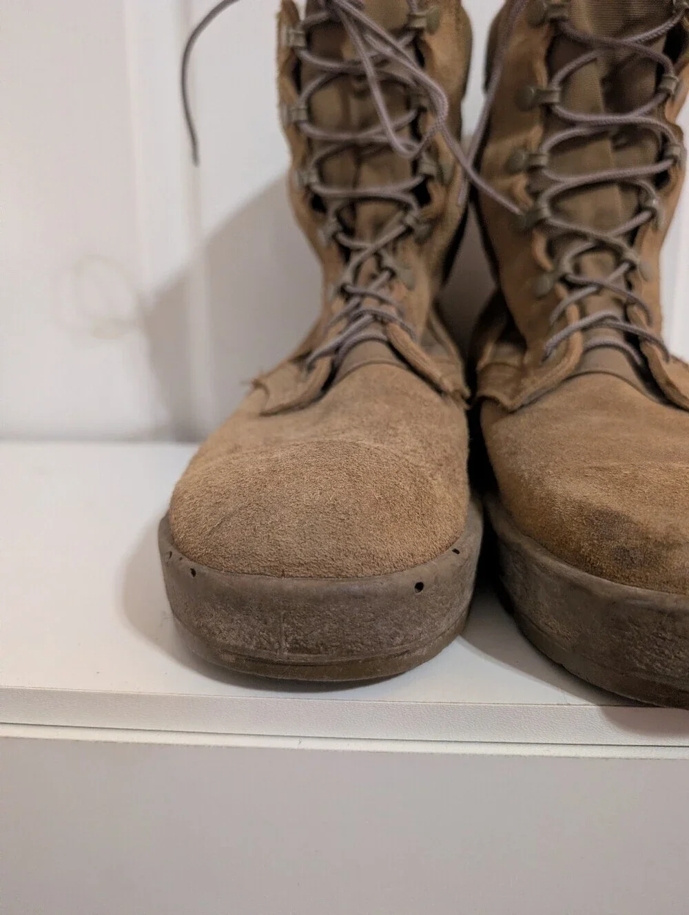 Altama Mens Combat Boots Coyote Brown Tan Vibram Leather Military Size 10 Wide